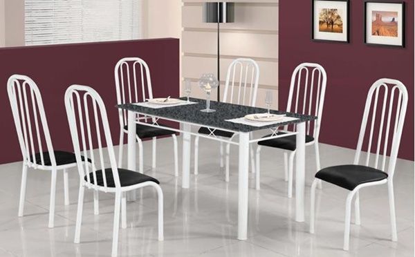 mesa paris com 6 cadeiras